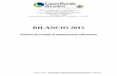 BILANCIO 2015 - cr-ledro.net · 2019-03-26 · BILANCIO 2015 - Relazione del Consiglio di amministrazione sulla gestione - 19/02/2016 Sede in LEDRO (TN) – Viale Chiassi, 17 Codice
