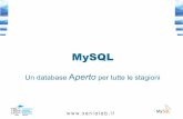 MySQL (Basic Course) · PDF file 2010-10-18 · Molti aspetti funzionali di MySQL non sono stati riportati in questa breve presentazione: Linguaggio procedurale •MySQL dispone di