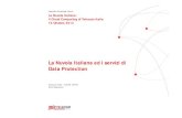 La Nuvola Italiana ed i servizi di Data Protection ... GRUPPO TELECOM ITALIA La Nuvola Italiana: il