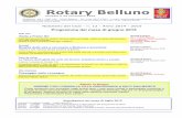Rotary Belluno giugno... · 2018-09-28 · otar ell uno giugno 2015 1 Programma del mese di giugno 2015 fondato il 23 novembre 1949 Redazione: Via I. Caffi, 105 - 32100 Belluno -