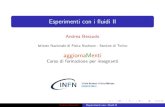 Esperimenti con i fluidi II - Agenda (Indico) · Esperimenti con i uidi II Andrea Beraudo Istituto Nazionale di Fisica Nucleare - Sezione di Torino aggiornaMenti Corso di formazione