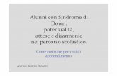 Sindrome Down - sc primaria€¦ · Alcuni dati Oggi in Italia: O nasce un/a bambino/a con Sindrome di Down ogni 1.200 bambini/e O vivono circa 38.000 persone con la Sindrome di Down
