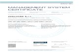 MANAGEMENT SYSTEM CERTIFICATE · CERTIFICATE Certificato no./Certificate No.: CERT-07903-2001-AQ-TRI-SINCERT Data prima emissione/Initial date: 09 febbraio 2001 Validità:/Valid: