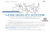 LEAN QUALITY SYSTEM - Studio Tacconi · storicamente vincente (LEAN THINKING) affiancato ai nuovi concetti indicati dalla ISO 9001:2015.. Quando i Sistemi Qualità diventano “Lean”