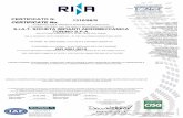 CERTIFICATO N. 1310/98/S CERTIFICATE No.siat-spa.com/wp-content/uploads/2019/08/Certificato-2019-2022.pdf · RINA Services S.p.A. Data scadenza Expiry Date 21.07.2022 Via Corsica