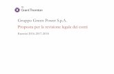 Rev legale proposta 2016-2018 Gruppo Green Power S.p.A. · Ria Grant Thornton S.p.A. è una società di organizzazione e revisione contabile a matrice nazionale iscritta, sin dalla