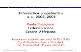 Informatica propedeutica a.a. 2002 2003 Paolo Franciosa … · 2002-10-08 · a.a. 2002-2003 Facoltà di Scienze Statistiche. Informatica Propedeutica – Paolo Franciosa . 9. Quantità