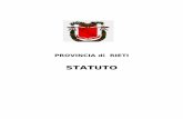 PROVINCIA di RIETI PROVINCIA... · 2015-06-11 · Territorio e sede 1. Il territorio della Provincia coincide con il territorio dei comuni che, sulla base della legge statale e della