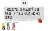 Lezione dedicata ai prodotti di qualità italiana. Le basi per …ristorazionebar.it/wp-content/uploads/2019/03/... · 2019-03-19 · Nel 2007 e nel 2009 la l’Unione Europea è