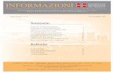 INFORMAZIONI · INFORMAZIONI Agenzia settimanale a cura della Direzione Comunicazione - Ufficio Stampa - Via Alfieri, 15 - 10121 Torino Reg. Trib. di Torino n. 2433 del 27.8.1974