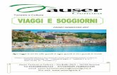 PRIMO SEMESTRE 2019 - Auser Liguria...dall’albergo di Ischia con traversata marittima e facchinaggio, pensione completa con bevande incluse in hotel 4/3 stelleS. cocktail di benvenuto,