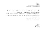 I Centri Commerciali Naturali nella riqualiﬁcazione del ... · I Centri Commerciali Naturali nella riqualiﬁcazione del sistema città: costituzione, promozione e problematiche