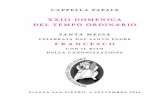 XXIII DOMENICA DEL TEMPO ORDINARIOi2.cdn.turner.com/cnn/2016/images/09/02/booklet.canonization.mother... · PIAZZA SAN PIETRO, 4 SETTEMBRE 2016 CAPPELLA PAPALE XXIII DOMENICA DEL