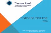 CORSI DI INGLESE · corsi di inglese 2018 dott.ssa natalia bertelli 349/5943047 info@traduzionibertelli.it