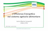 L’Efficienza Energetica nel sistema · ENEA UTEE ENEA Sede, 6 aprile 2016. In Italia, ... con una quantità annuale di emissioni di CO2 pari a 10 Gt di CO2e (FAO, 2011). Sistema