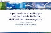 Il potenziale di sviluppo dell’industria italiana dell ... · Rapporto Annuale Efficienza Energetica 2011, ENEA . Impieghi finali di energia per settore, anno 2011 Totale 134,9