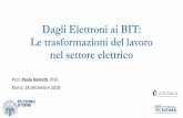 Dagli Elettroni ai BIT: Le trasformazioni del lavoro nel ......Implicazioni per la struttura del settore [1] •La necessità di ri-aggiustamento è più marcata per gli incumbents.