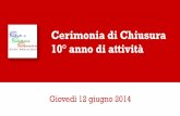 Cerimonia di Chiusura 10° anno di attivitàclubculturaclassica.it/.../uploads/...12-06_Slide.pdf · Si fa presto a dire garum: i Romani a tavola durante l’impero (14/05/2014) -