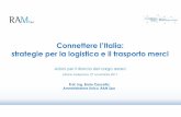 Connettere l’Italia: strategie per la logistica e il trasporto merci...Trasporto merci e logistica: visionun sistema logistico sostenibile a servizio del sistema economico produttivo