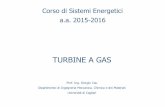 Corso di Sistemi Energetici a.a. 2015-2016 · 2016-05-09 · MODELLO GE-LMS100 Potenza 98 MW Consumo specifico 8.000 kJ/kWh Rendimento 0,45 Rapporto compressione 42 Portata gas 205