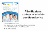 Fibrillazione atriale e rischio cardioembolico · La fibrillazione atriale subclinica* è associata a un rischio 2,5 volte maggiore di ictus ischemico o embolia sistemica – 4,2%