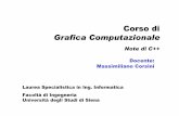 lez07 - C++vcg.isti.cnr.it/~corsini/teaching/siena2007-2008/lez07 - C++.pdf · • Il C++ non ha il concetto dei packages • In C++ si deve dire esplicitamente in quali file il compilatore