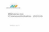 Bilancio Consolidato 2016 - ALBO FORNITORI...Nel Marzo 2017 la metropolitana leggera automatica di Brescia è entrata nel suo quarto anno di gestione, condotta operativamente dalla