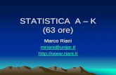 STATISTICA A – K (63 ore) - Rianiriani.it/stat/stat2014input/Indici_campionari_studenti.pdf · Le distribuzioni campionarie 9. La v.a. media campionaria ( )X Esempio. X = peso in