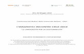 I MAGNIFICI INCONTRI CRUI 2019 · I MAGNIFICI INCONTRI CRUI 2019 ... (Università di Firenze), R. Cappellin (Università di Roma Tor Vergata), E. Ciciotti (Università Cattolica del
