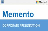Presentazione standard di PowerPointmementoas.com/wp-content/uploads/2016/11/Memento...consulenza, implementazione e personalizzazione del sistema ERP Microsoft Dynamics NAV. Microsoft