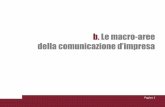 b. Le macro-aree della comunicazione d’impresa · 3. Comunicazione economico-finanziaria É l’insieme delle informazioni (“informativa societaria”) e delle comunicazioni relative