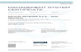 MANAGEMENT SYSTEM CERTIFICATE - Galileo Network ... Appendix to Certificate Site Name Site Address Site
