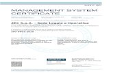 MANAGEMENT SYSTEM CERTIFICATE - ZEC_S...Certificato no.:/Certificate No.: CERT-04120-99-AQ-BOL-SINCERT Luogo e Data:/Place and date: Vimercate (MB), 24 maggio 2018 La validità del