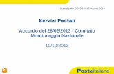 Servizi Postali - uglcomunicazioni.it...Integrazione Logistica Pacchi 10. 10/10/13 SAL Internalizzazione intrabacino Il processo di internalizzazione dei pacchi a standard J3 (