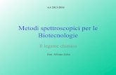 Metodi spettroscopici per le Biotecnologie · 2016-05-28 · dell’ottetto (ad es. BF 3) ed altre con numero dispari di elettroni (ad es. NO). Teoria del legame di valenza Teoria
