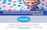 PBMC - WordPress.com · Reinventa la tua Professione con il Personal Business Model Programma • Che cos’è il Business Model: i 9 bloc-chi e le parole chiave • Il PBMC a partire