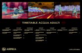 TIMETABLE ACQUA ADULTI - ... TIMETABLE ACQUA ADULTI LUNEDÌ MARTEDÌ MERCOLEDÌ GIOVEDÌ VENERDÌ SABATO DOMENICA 10.00-10.50 Aquagym: Aqua Tone Andrea/Stephane, Piscina 11.00-11.50