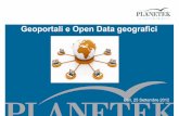 Geoportali e Open Data geografici - Planetek Italia · 2012-10-08 · Quei dati aperti, cioè, ... Consente di pubblicare i dati geografici aperti sia in formato RDF (LinkedOpen Data),