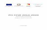PO FESR 2014-2020 · PO FESR 2014/2020. Manuale Attuazione – Delibera n. 103 del 6.03.2017 5 Tavola 1 – Versioni e modifiche Versione data Principali modifiche Versione 0 18.10.2016