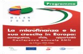 La microfinanza e la Milan Pr… · Durante questo importante evento, eMn, la principale rete professionale di microfinanza in europa occidentale, accoglierà circa 300 partecipanti