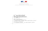 L’activitéperat.fr/pdf/synthese_de_l_actualite_legislative... · UN PARLEMENT ACTEUR MAJEUR DE LA MODERNISATION DE NOTRE PAYS Avec 63 lois adoptées durant l’année 2010, soit