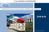 Relazione annuale delle attività...2016 10 Eventi per la promozione di progettti e iniziative istituzionali: Settimana della Cucina Italiana (20-30 novembre): la CCIS ha collaborato