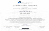 Certificato-QualitÃ -ISO · 2019-06-11 · CERT/F/CA NO 029SGQ06 Si certifica che il this is to ... This Certificate shaf satisfy the requirements established in the Rules for the