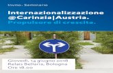 Internazionalizzazione @Carinzia| . ... INVITO: Seminario Internazionalizzazione @Carinzia|Austria!