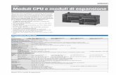 CP1L Moduli CPU e moduli di espansione · PDF file 2 Moduli di espansione CPU CP1L con 40 punti di I/O CPU CP1L con 30 punti di I/O CPU CP1L con 14 o 20 punti di I/O Moduli di espansione