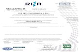 CERTIFICATO N. EMS-6653/S CERTIFICATE No.€¦ · validity of the certificate, you can visit the site CERTIFICATE No. CERTIFICATO N. SI CERTIFICA CHE IL SISTEMA DI GESTIONE AMBIENTALE