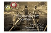«A Pathway to grow BERGAMO... · 46 Anni di vita (fondazione 13 Marzo 1968) 8.700 Club Rotaract nel mondo 200.000 Soci eﬀettivi nel mondo 170 Paesi nel mondo Rotaract Rotary +
