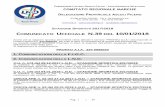OMUNICATO UFFICIALE N.39 10/01/2018 · FIGC - LND – DELEGAZIONE PROVINCIALE DI ASCOLI PICENO C.U. N.39 DEL 10/01/2018 Pag. 2 / 39 3. COMUNICAZIONI DEL COMITATO REGIONALE MARCHE