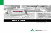Manuale DAT-S 400 SW13012 - MANUALE TECNICO DAT-S 400 Indicatore/Trasmettitore di peso con uscita seriale