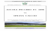 ASCOLI PICCHIO FC 1898 vs SPEZIA CALCIO · Spezia e gli sprint nelle riprese Cinque i punti guadagnati nelle riprese dallo Spezia, squadra che recupera meglio nei secondi tempi i